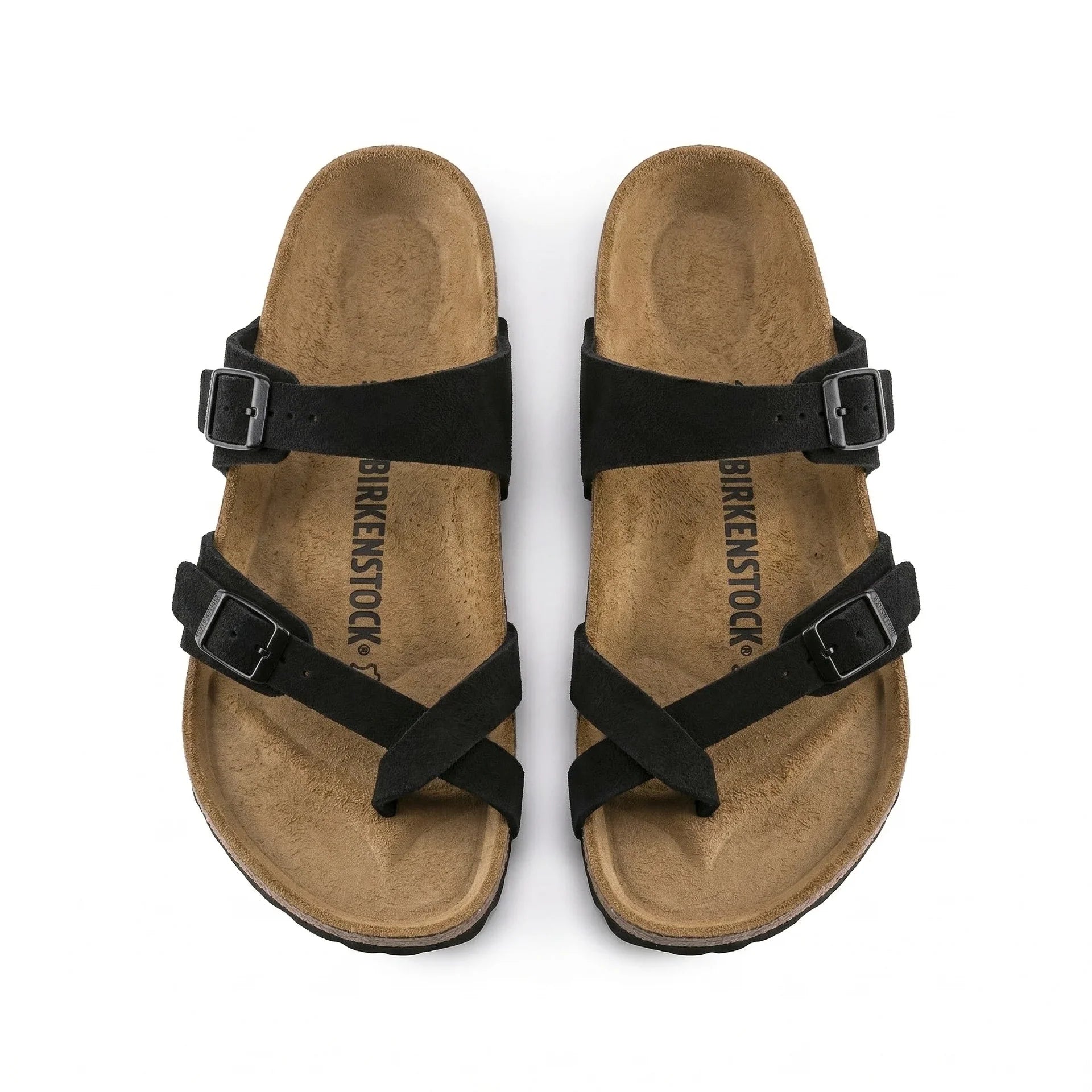 BIRKENSTOCK Midnight Onyx Luxe Soft Footbed Sandals in Black