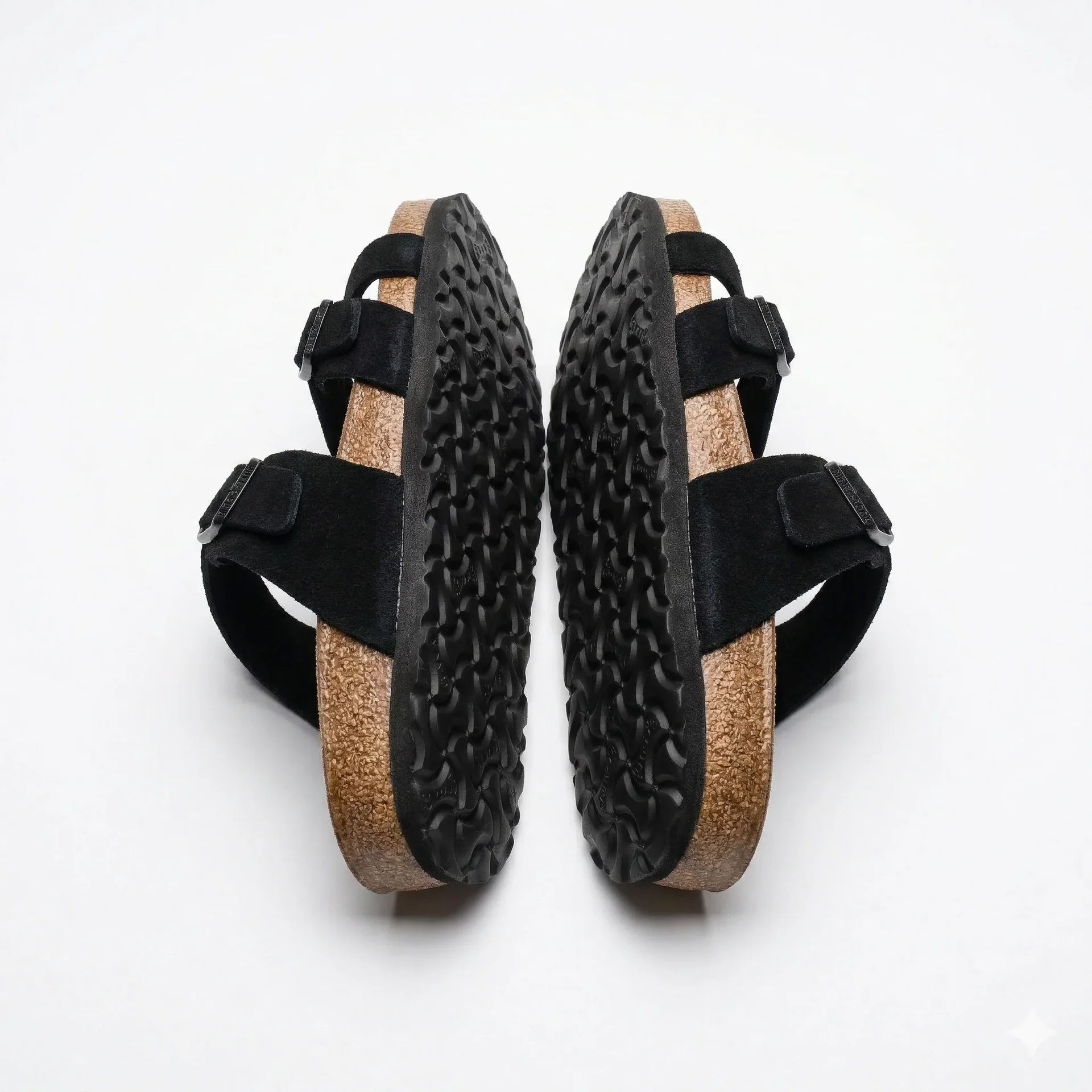 BIRKENSTOCK Midnight Onyx Luxe Soft Footbed Sandals in Black