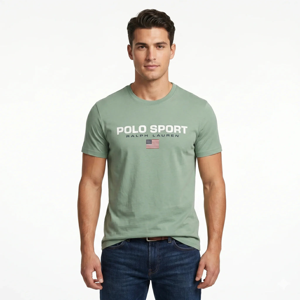 Polo Sport Ralph Lauren Graphic Tee with Flag