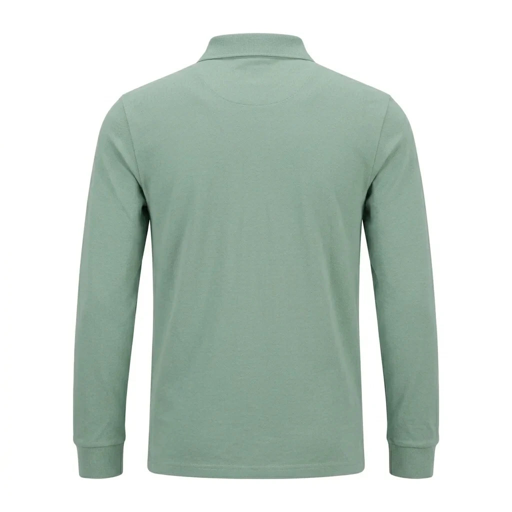 Polo Ralph Lauren Long Sleeve Classic Fit Polo Shirt in Mint Green