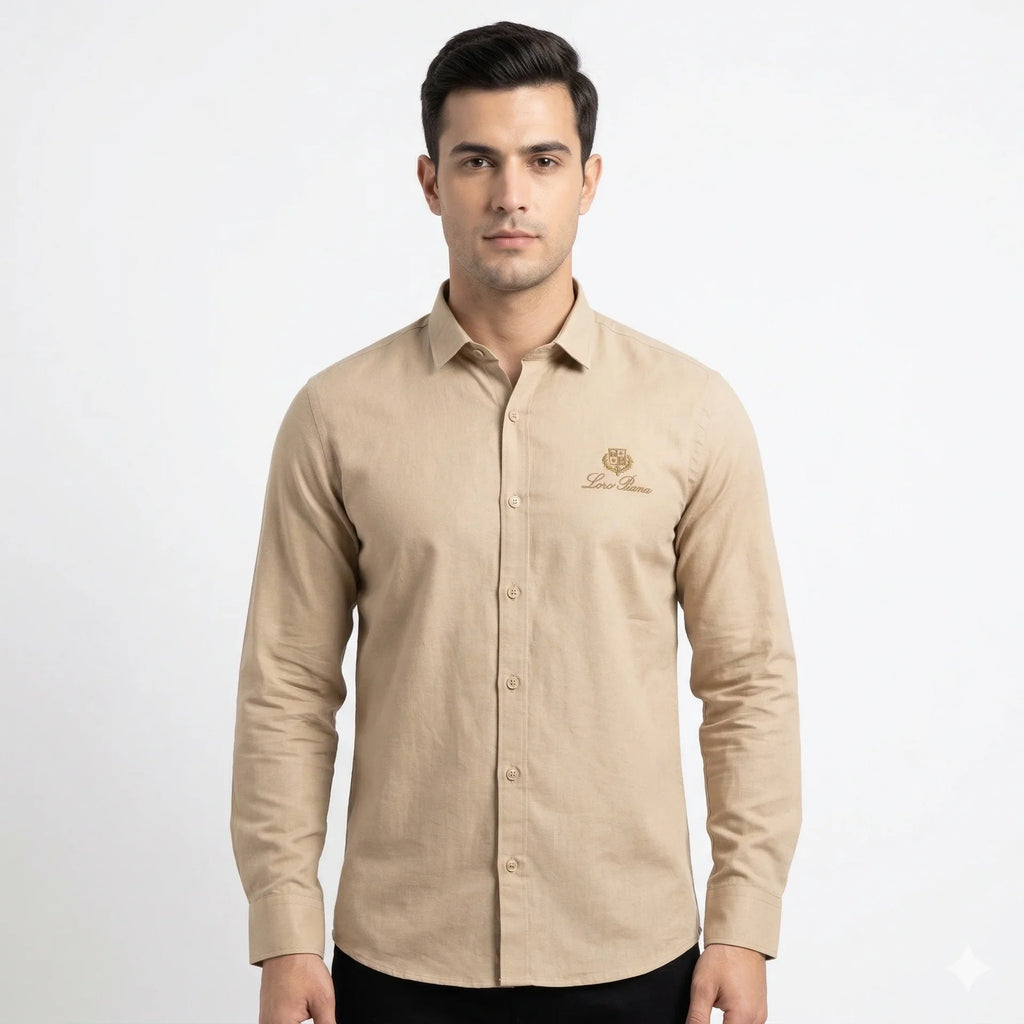 Loro Piana Regular Fit Full Sleeve Linen Shirt