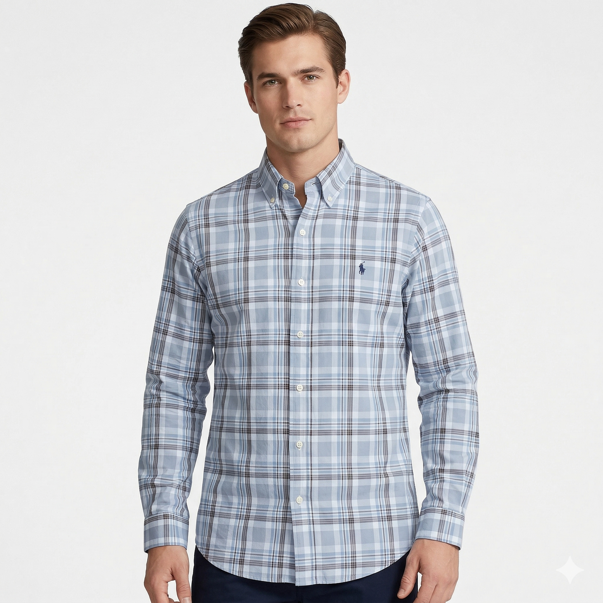 POLY RALPH LAUREN Ethereal Sky Classic Fit Long Sleeve Button-Down Shirt