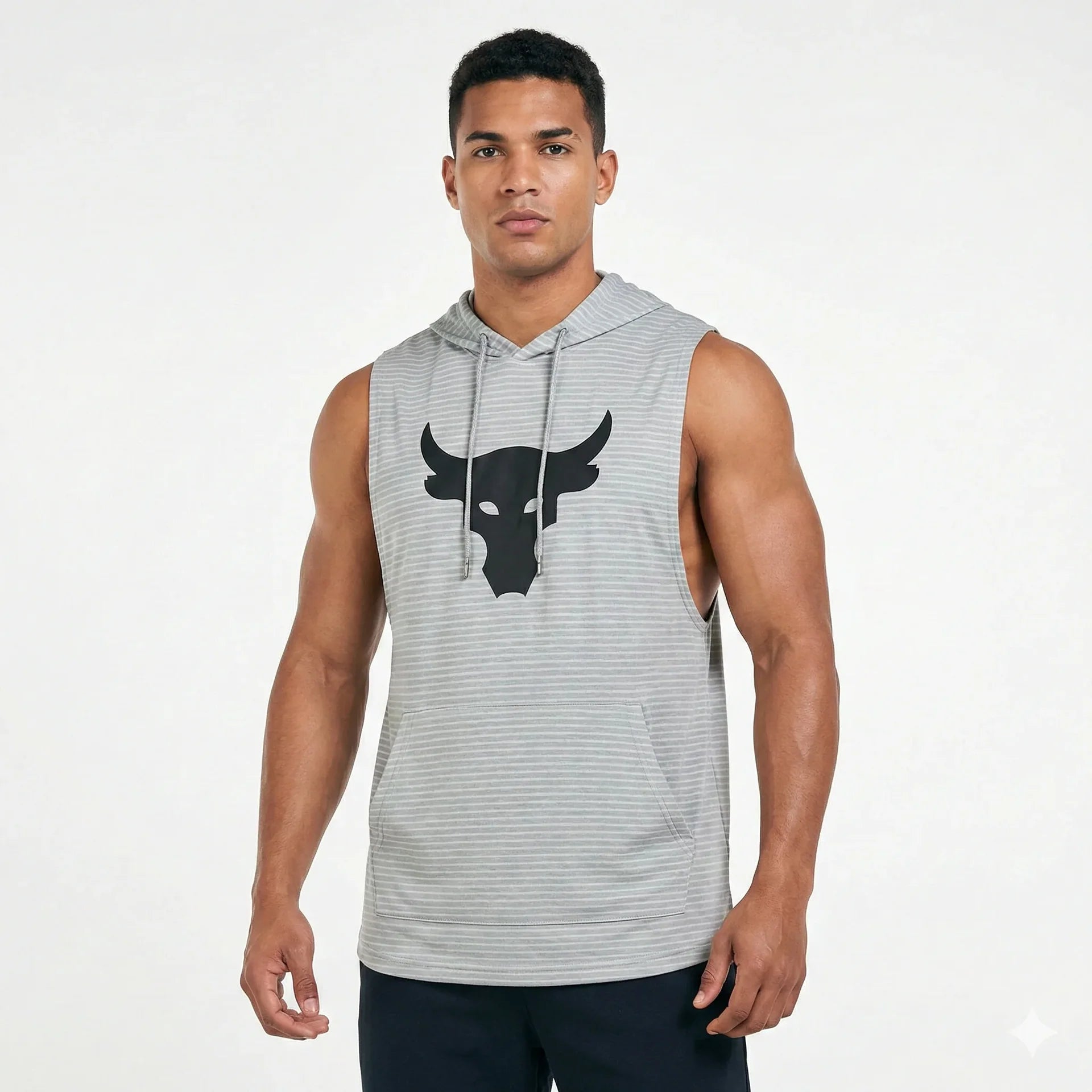 UNDER ARMOUR Silver Mist Athletic Fit Sleeveless Hoodie