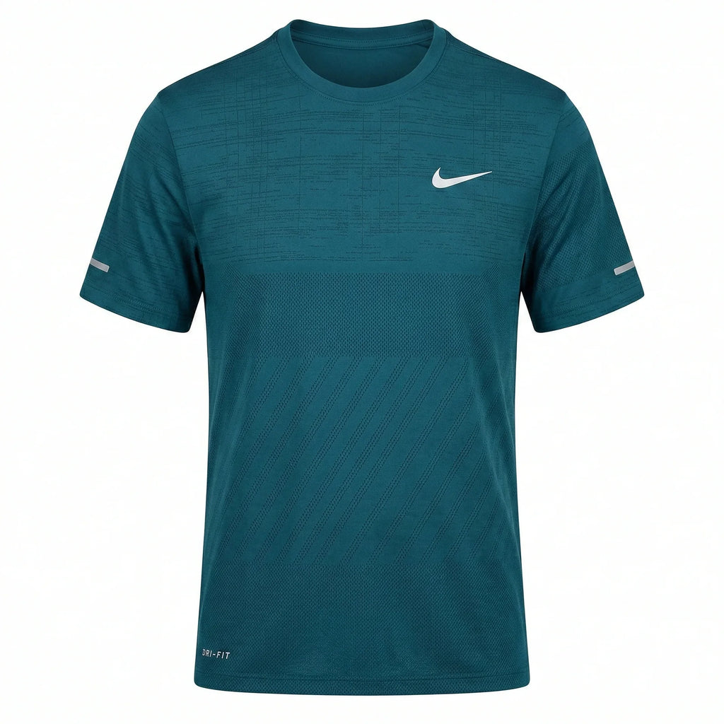 NIKE Oceanic Teal Athletic Fit Short Sleeve Dri-FIT Tee
