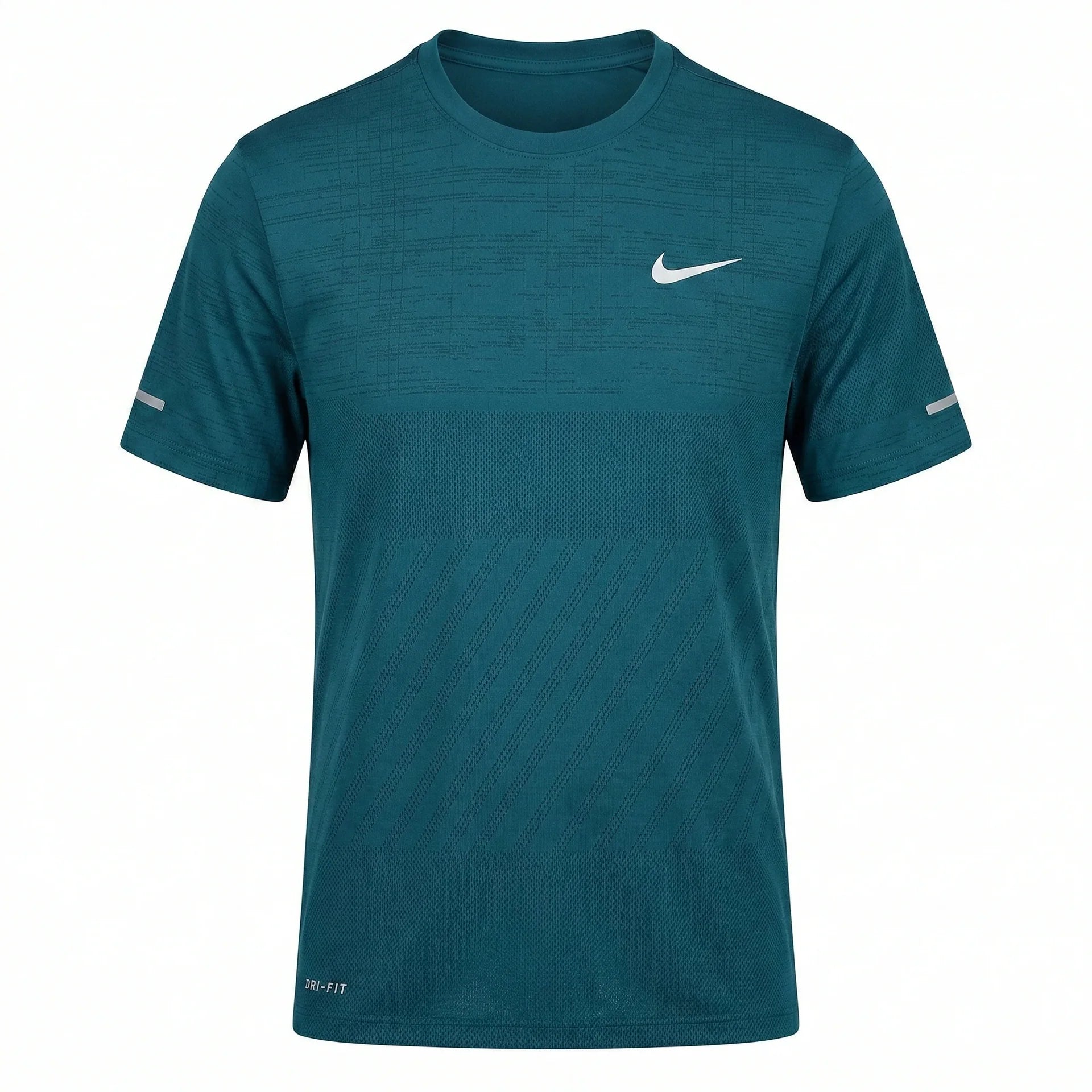 NIKE Oceanic Teal Athletic Fit Short Sleeve Dri-FIT Tee