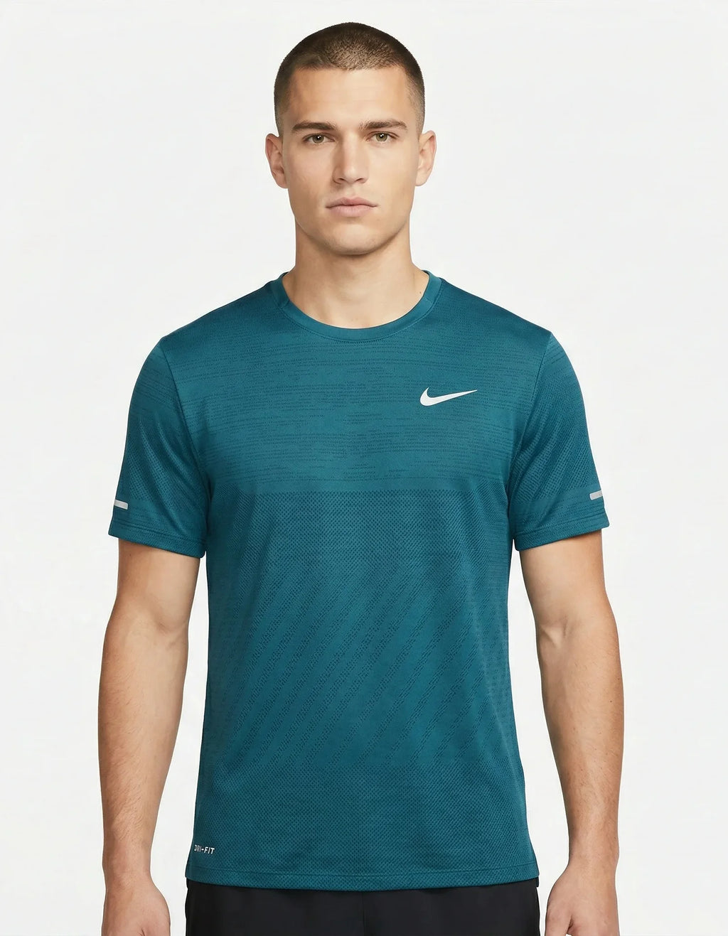 NIKE Oceanic Teal Athletic Fit Short Sleeve Dri-FIT Tee