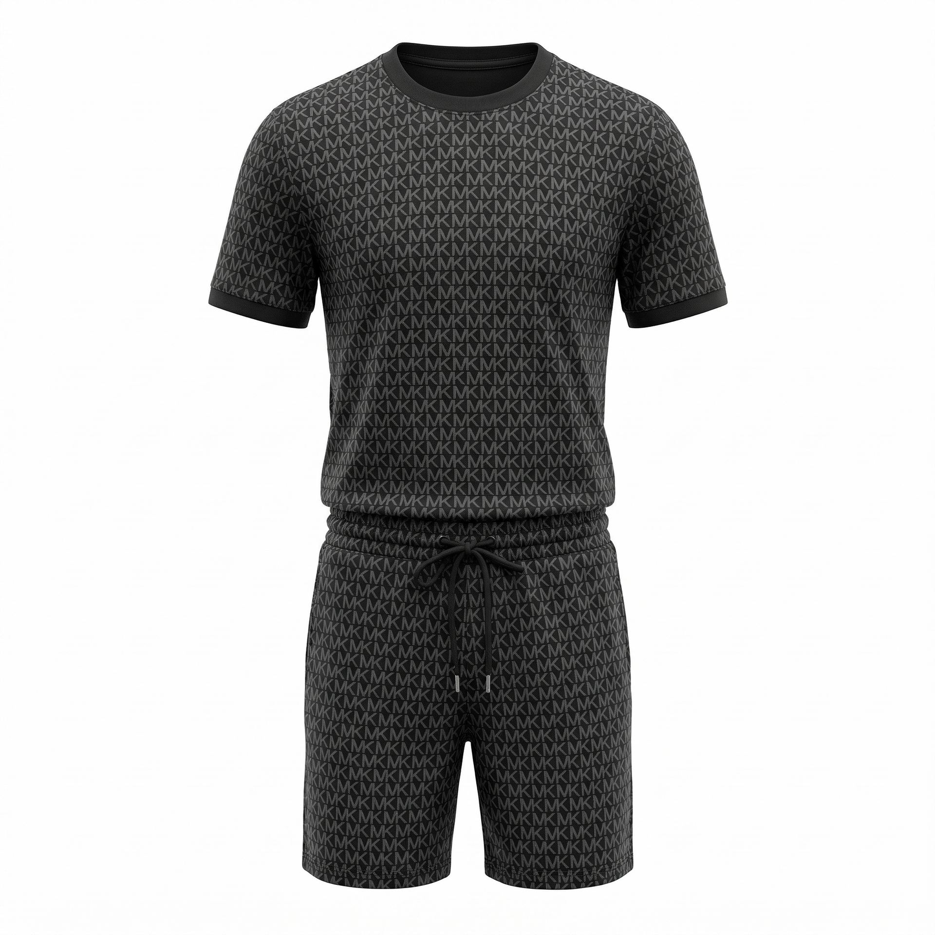 Michael Kors Relaxed Fit Short Sleeve Lounge Set in Black