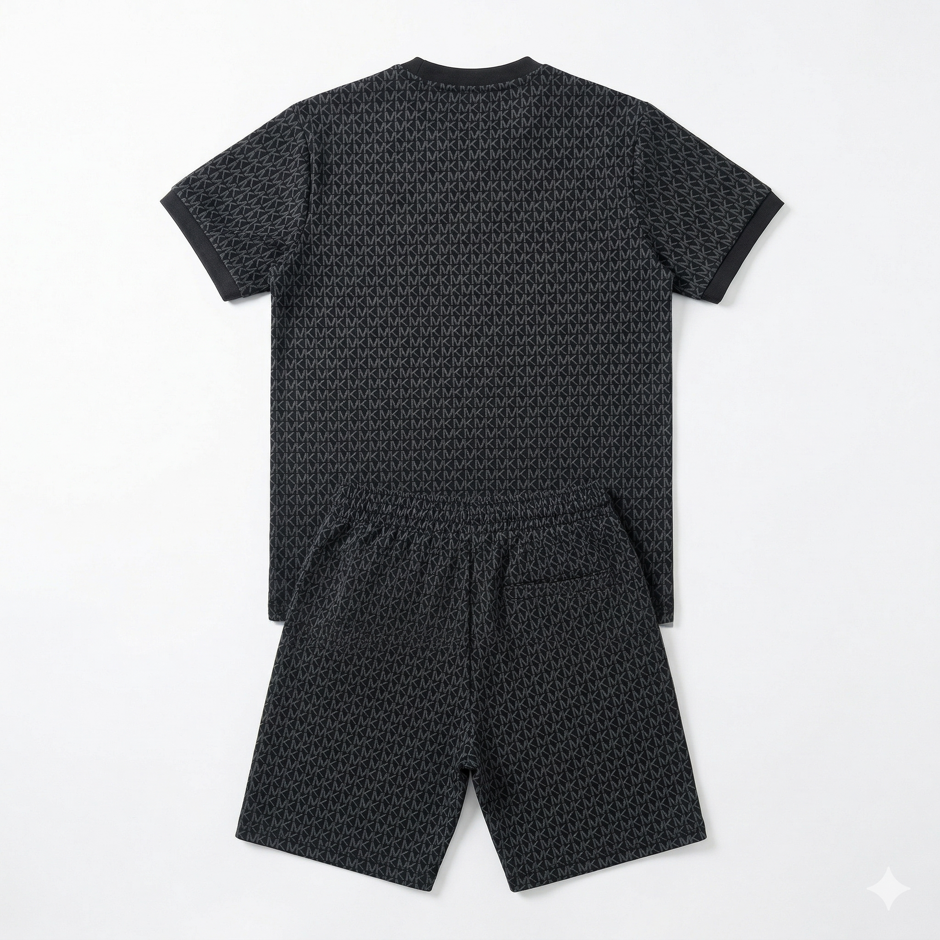 Michael Kors Relaxed Fit Short Sleeve Lounge Set in Black