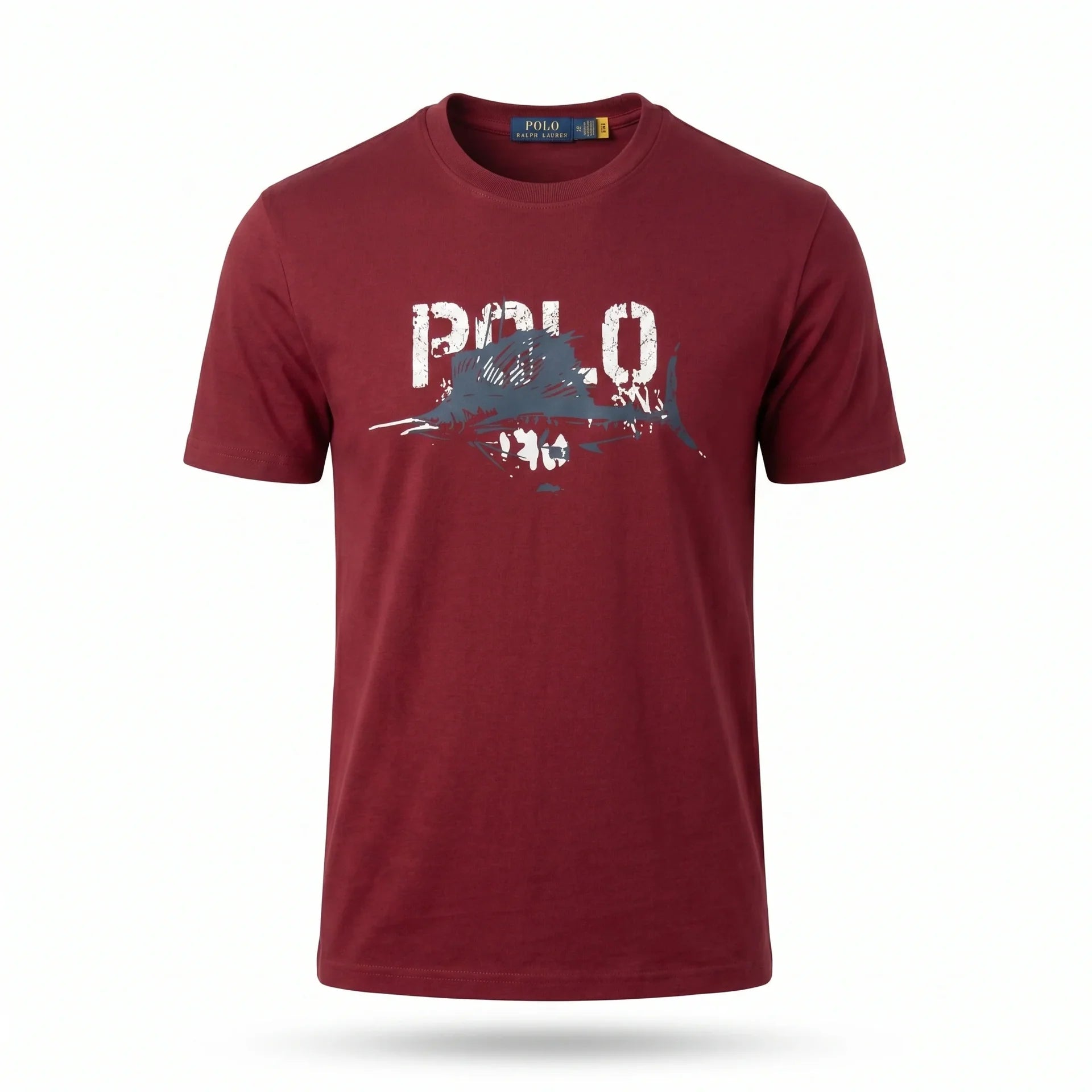 POLO Graphic Print Maroon T-Shirt