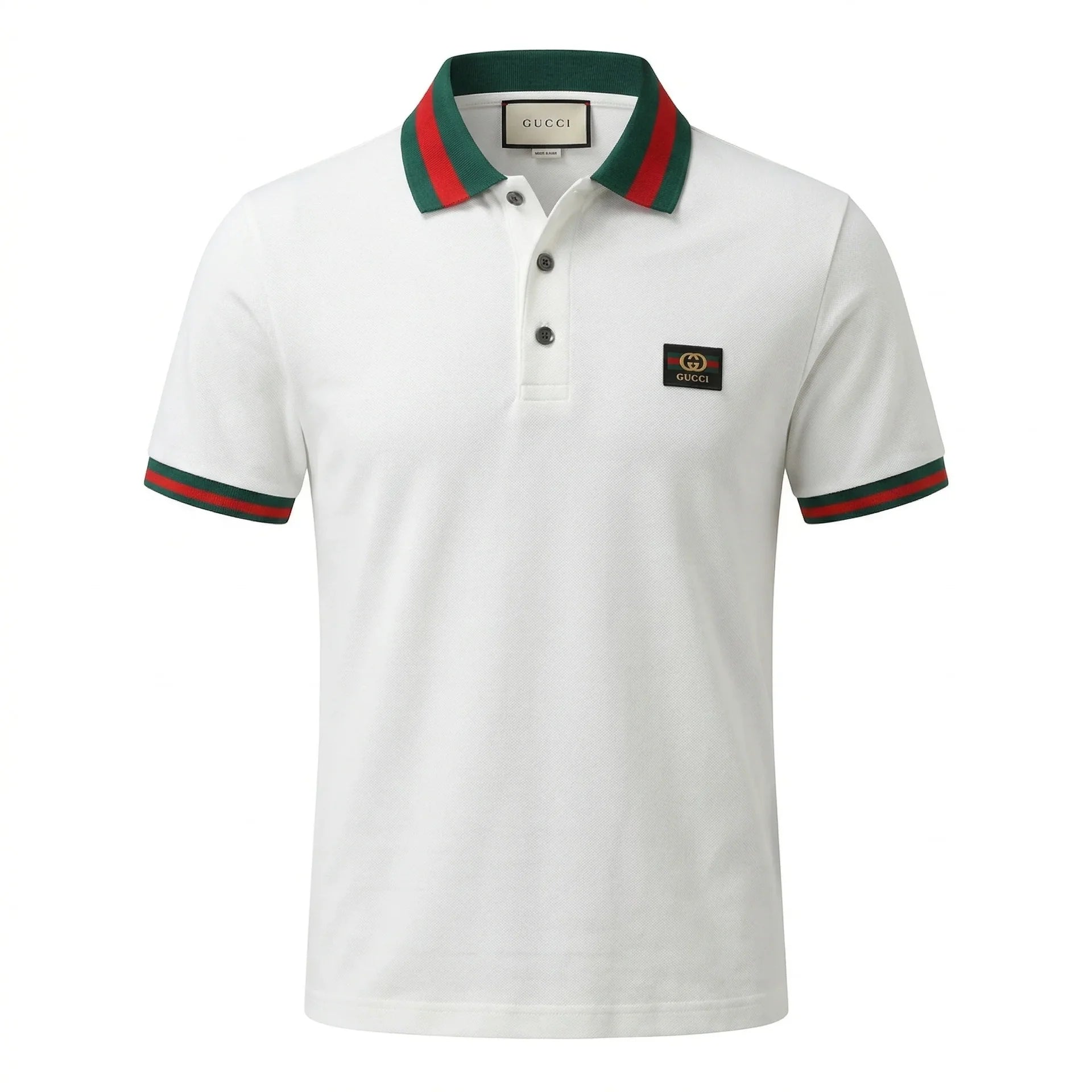 GUCCI Men's Pique Polo Shirt In White