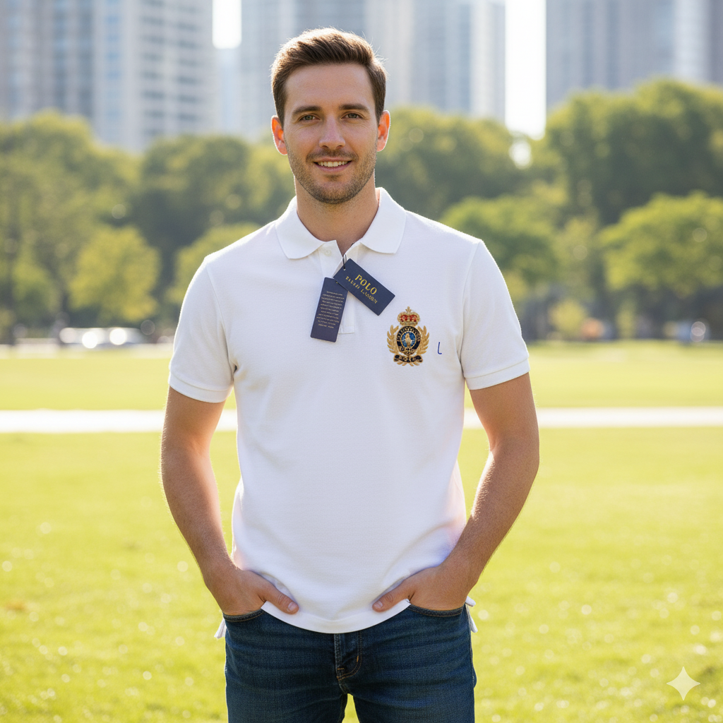 POLO RALPH LAUREN Silken Ivory Tailored Fit Short Sleeve Piqué Polo Shirt