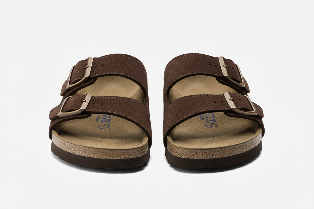 BIRKENSTOCK Emberwood Terracotta Casual Fit Two-Strap Nubuck Sandals