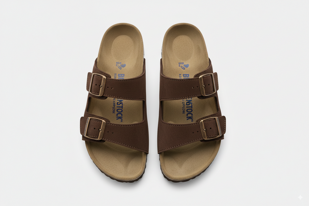 BIRKENSTOCK Emberwood Terracotta Casual Fit Two-Strap Nubuck Sandals