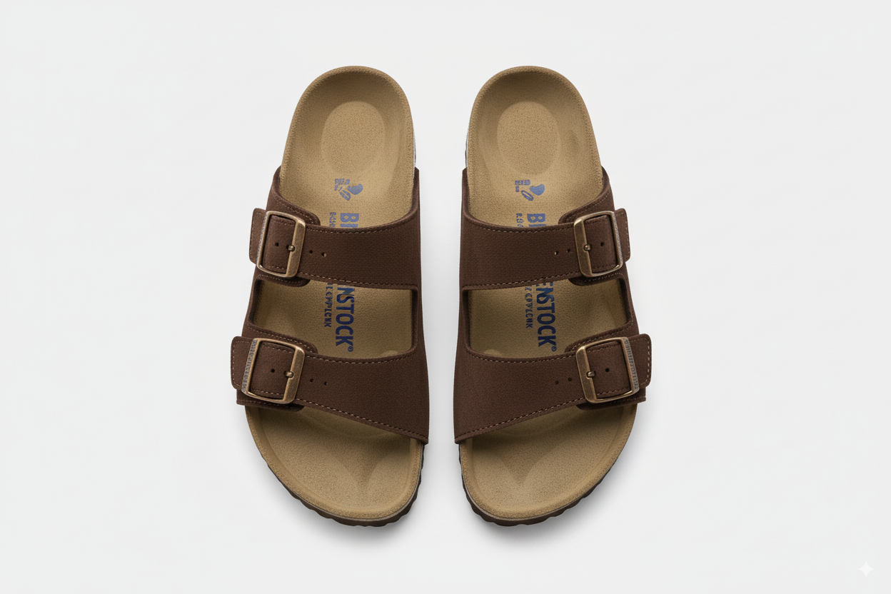 BIRKENSTOCK Emberwood Terracotta Casual Fit Two-Strap Nubuck Sandals