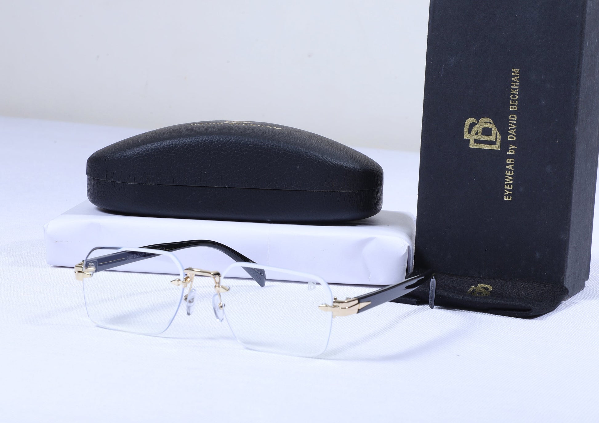 DAVID BECKHAM Crystal Mirage Elegant Frame Eyewear with Luxe Case