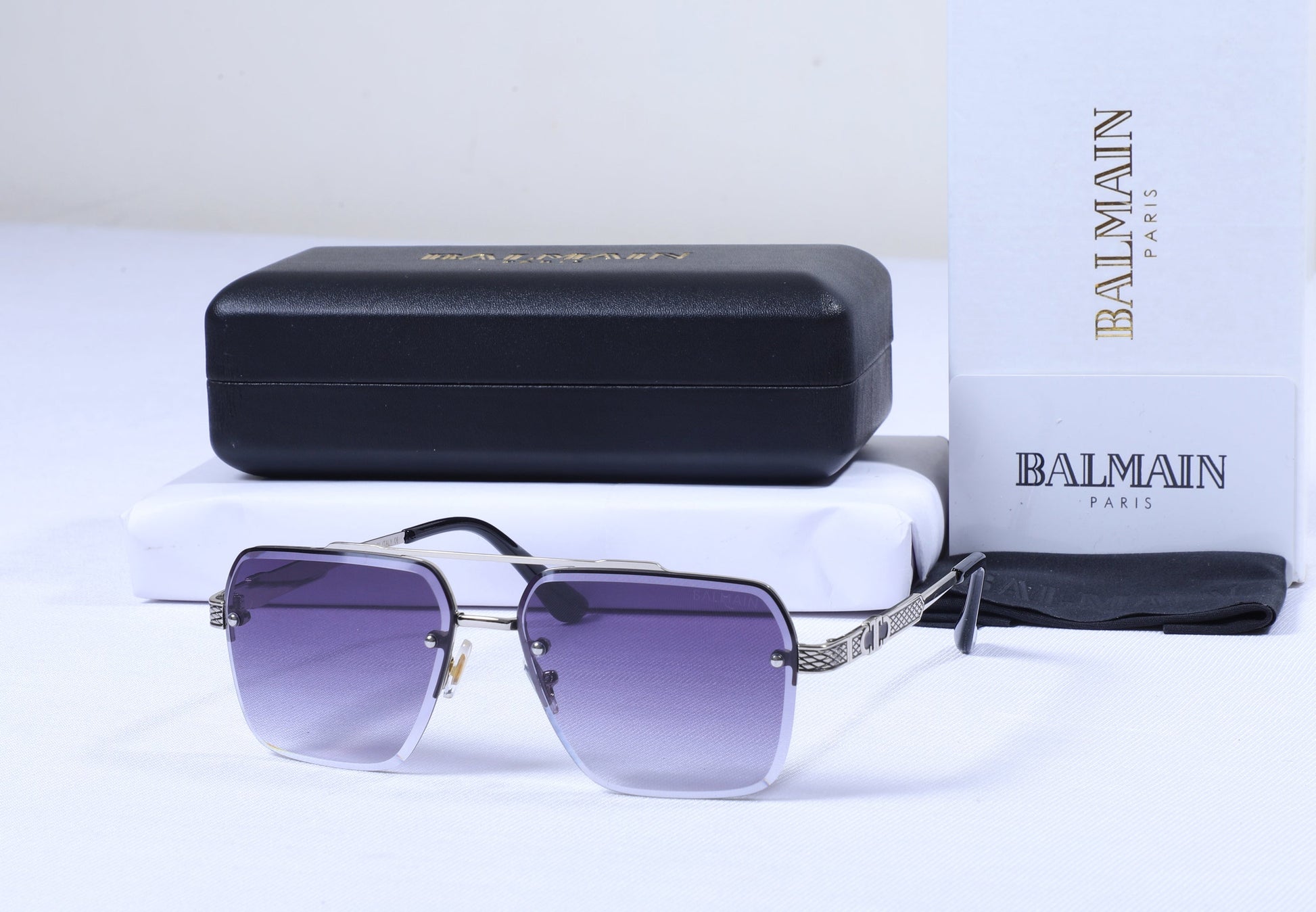 BALMAIN Celestial Lavender Bold Frame Gradient Sunglasses