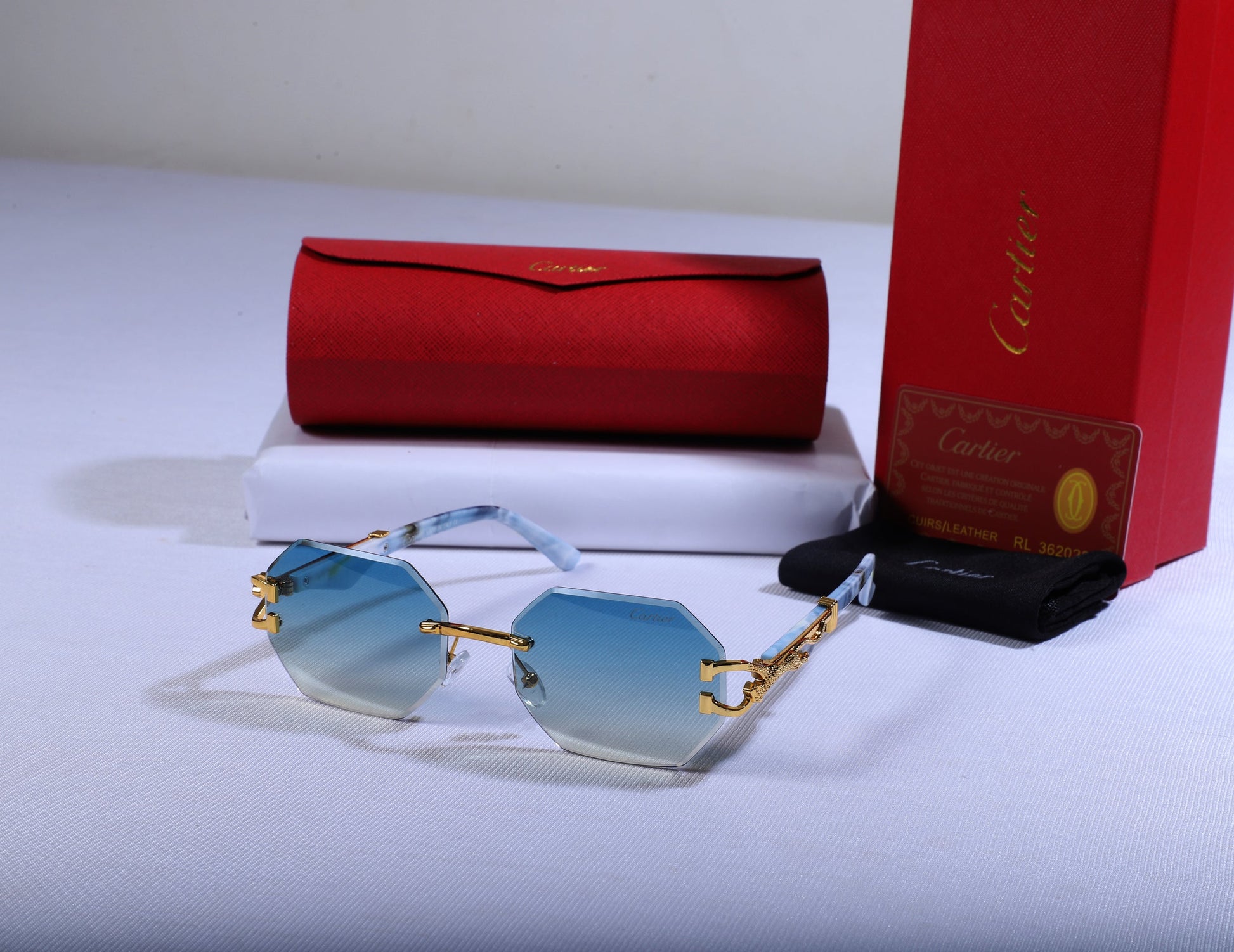 Cartier Hexagonal Gradient Sunglasses