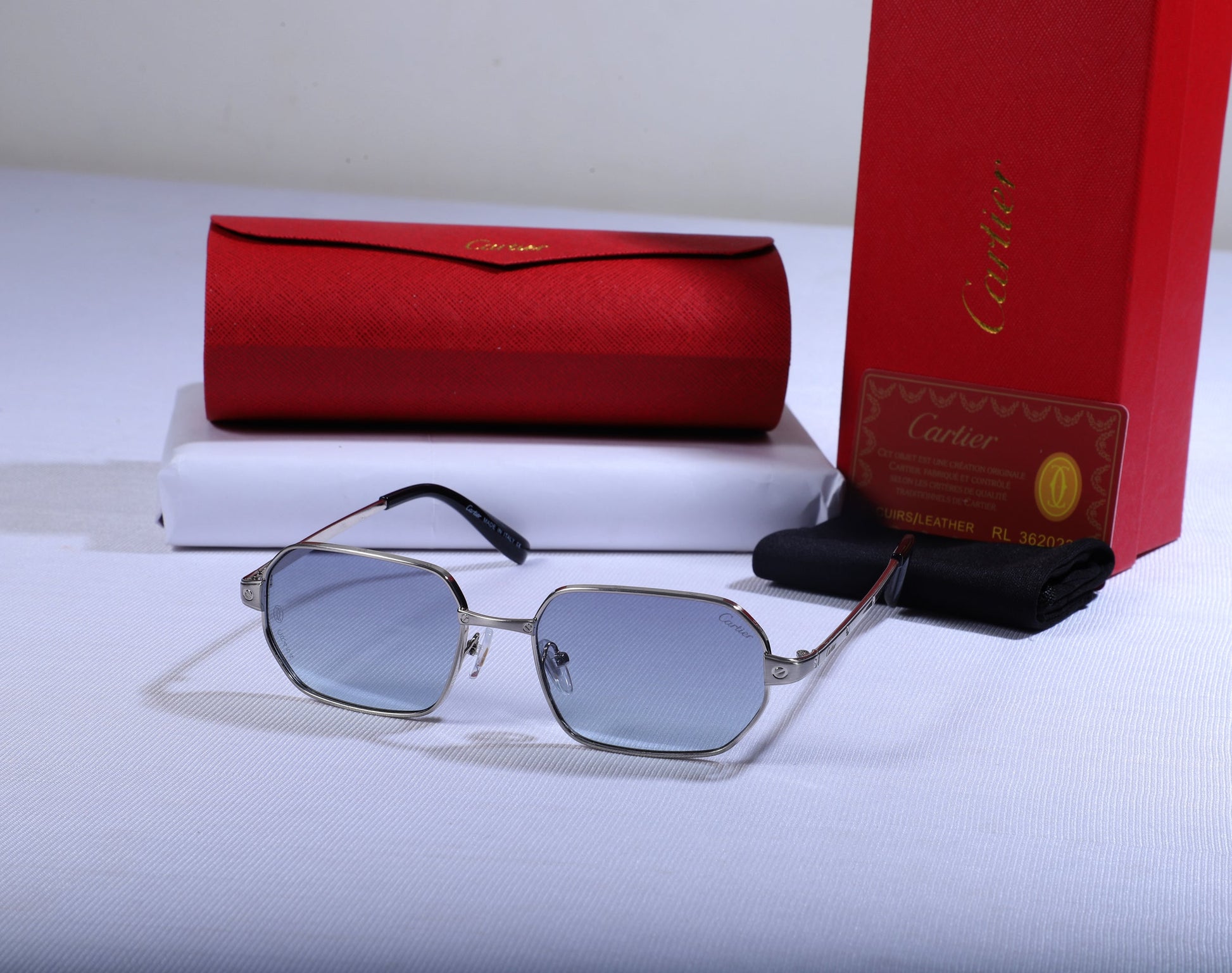 Cartier Luxe Square Sunglasses with Gradient Lenses