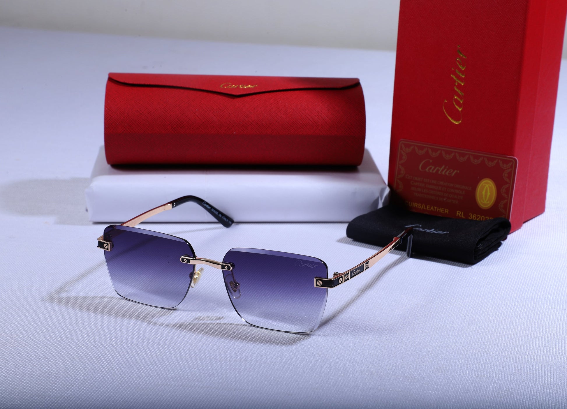 Cartier Luxe Square Gradient Sunglasses