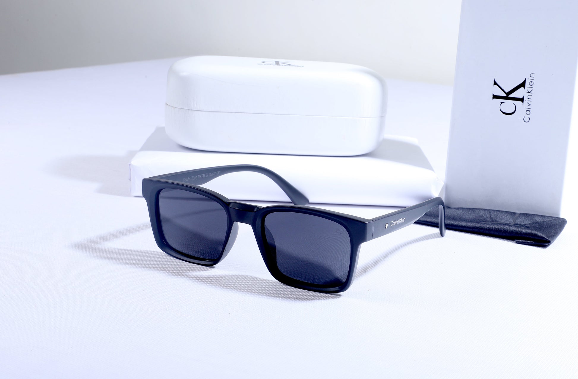 CALVIN KLEIN Tranquil Indigo Contemporary Square Sunglasses