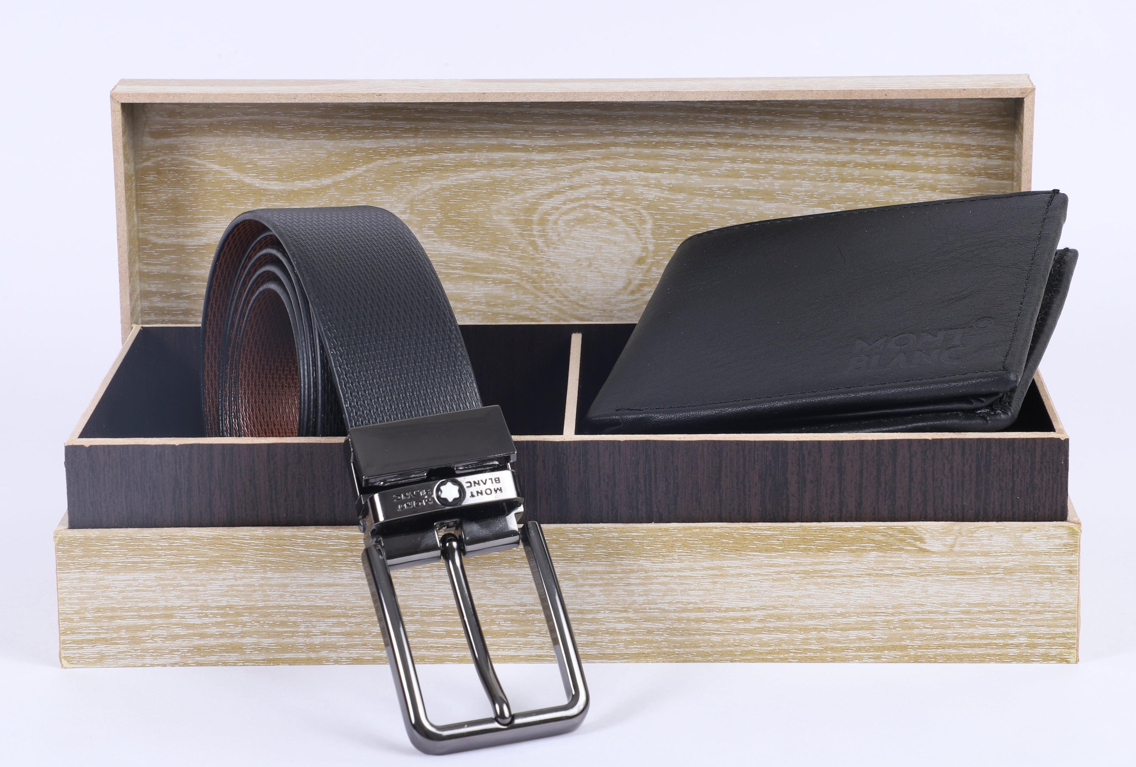 Montblanc Classic Leather Belt and Wallet Gift Set