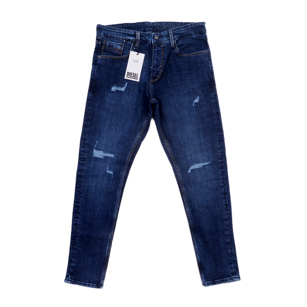 DIESEL Prismatic Azure Tailored Slim Fit Distressed Denim Jeans