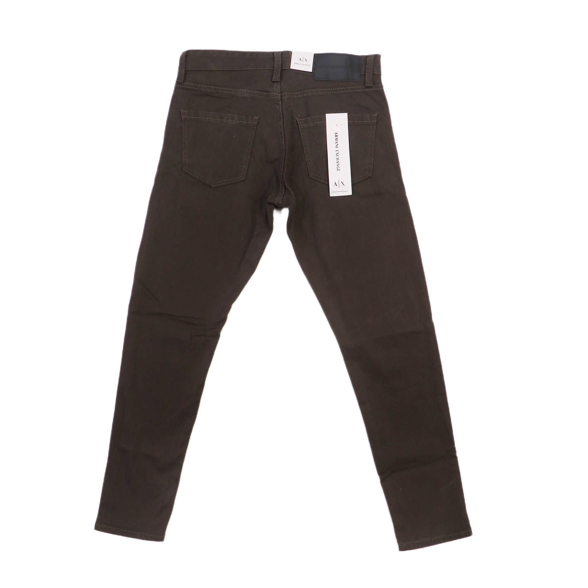 ARMANI EXCHANGE Untamed Sable Umber Slim Fit Stretch Chino Pants