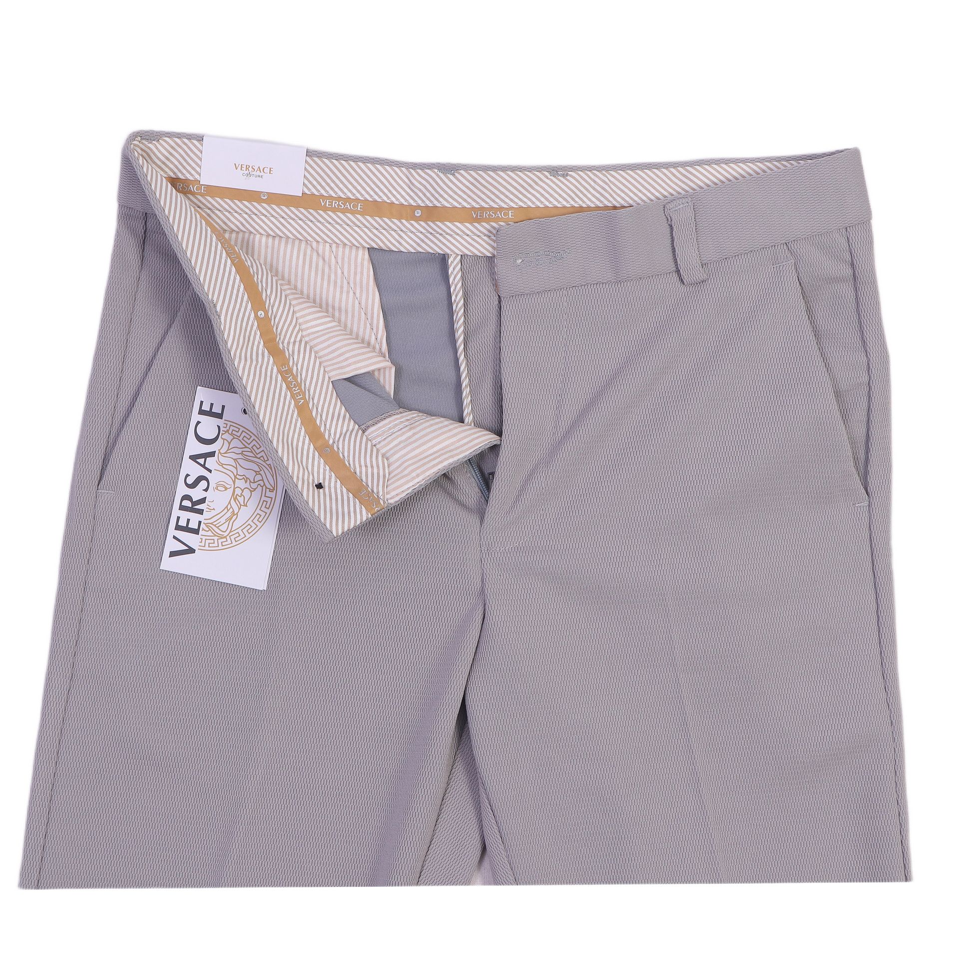 VERSACE Opulent Mist Regular Fit Tailored Trousers