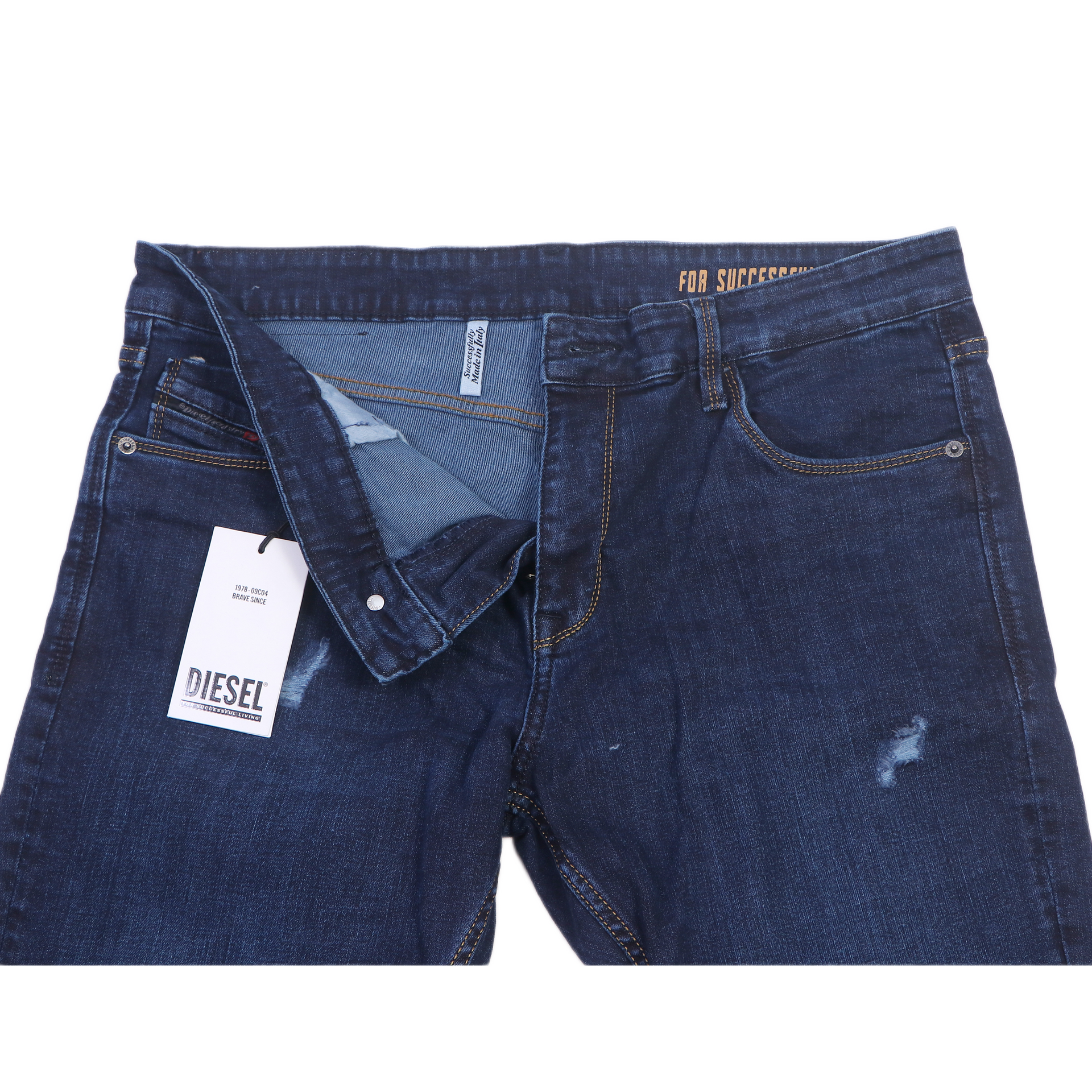 DIESEL Opulent Azure Slim Fit Distressed Denim Jeans