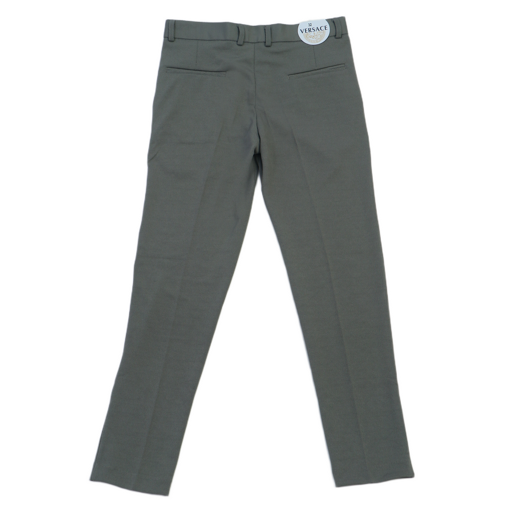 VERSACE Opulent Olive Tailored Slim Fit Trousers