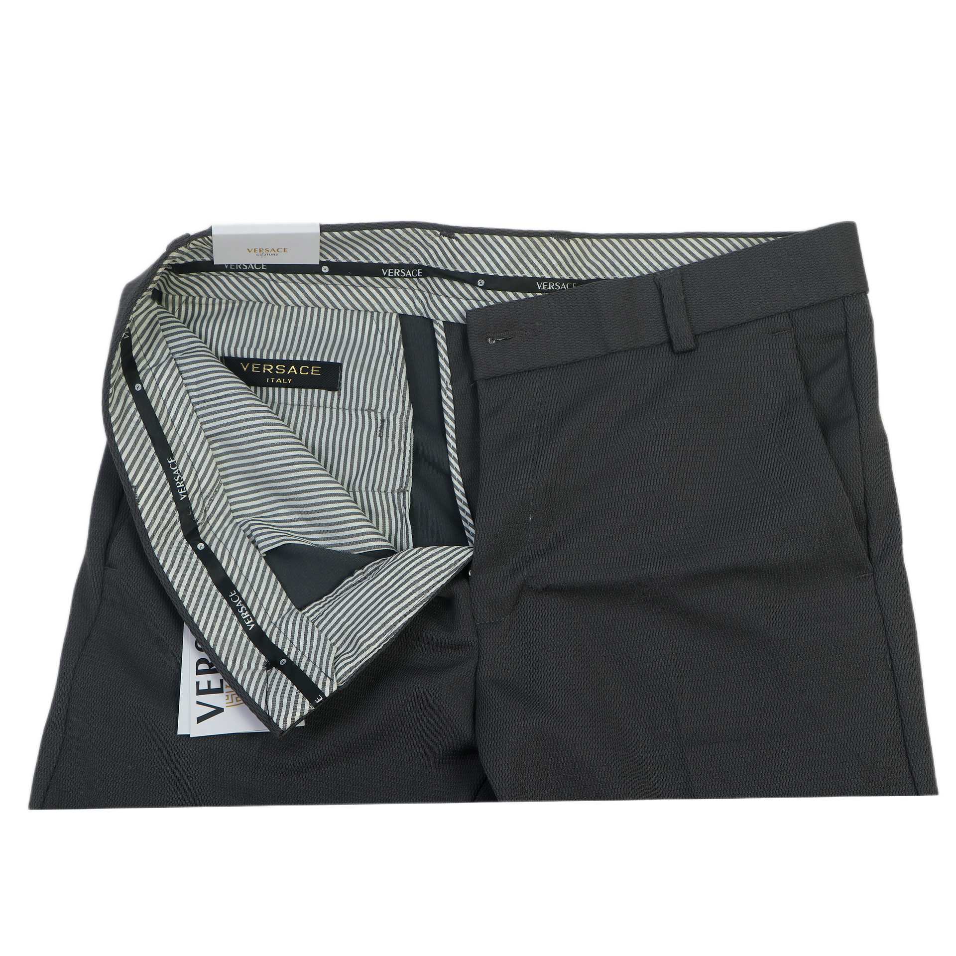 VERSACE Opulent Onyx Tailored Slim Fit Trousers