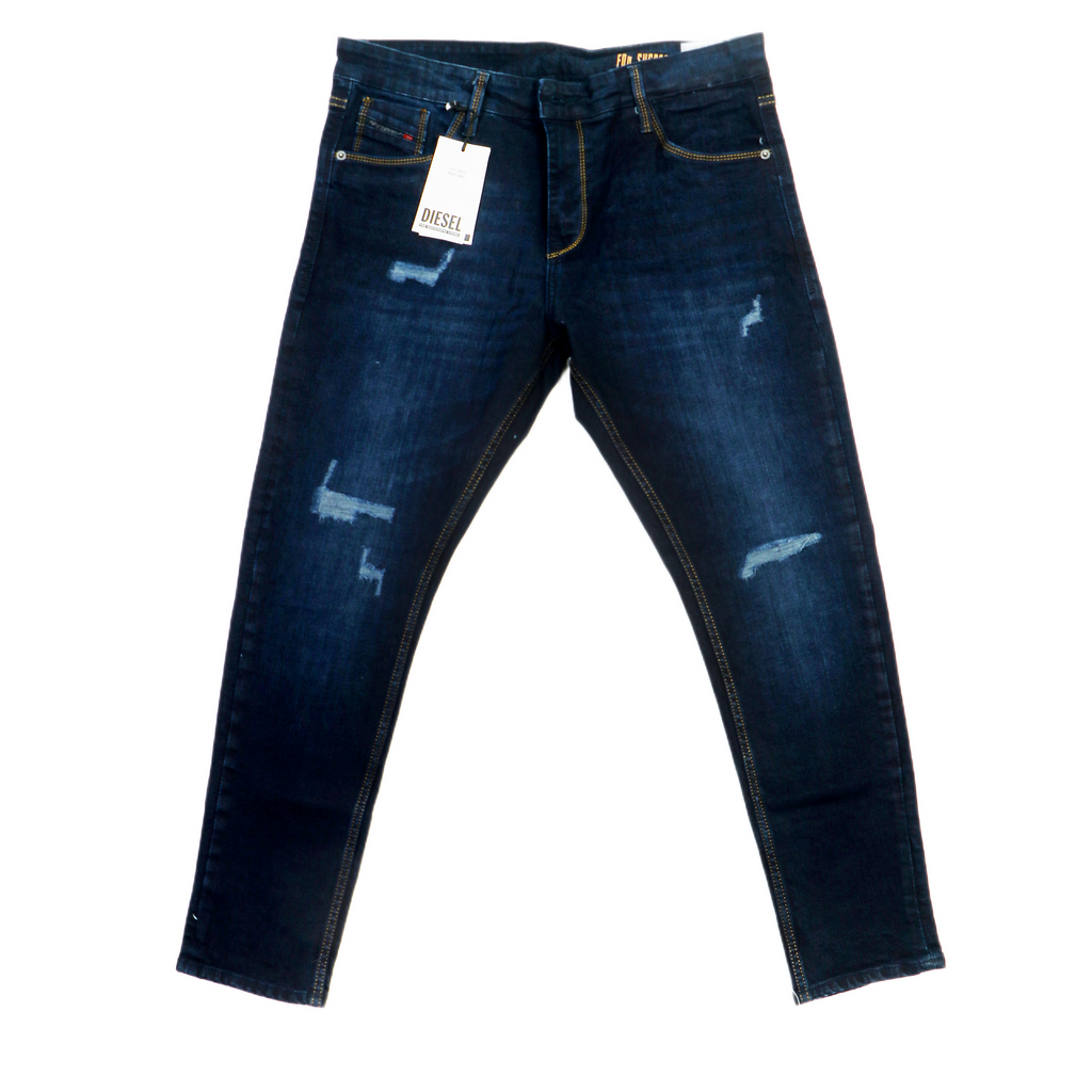 DIESEL Opulent Indigo Tailored Slim Fit Distressed Denim Jeans