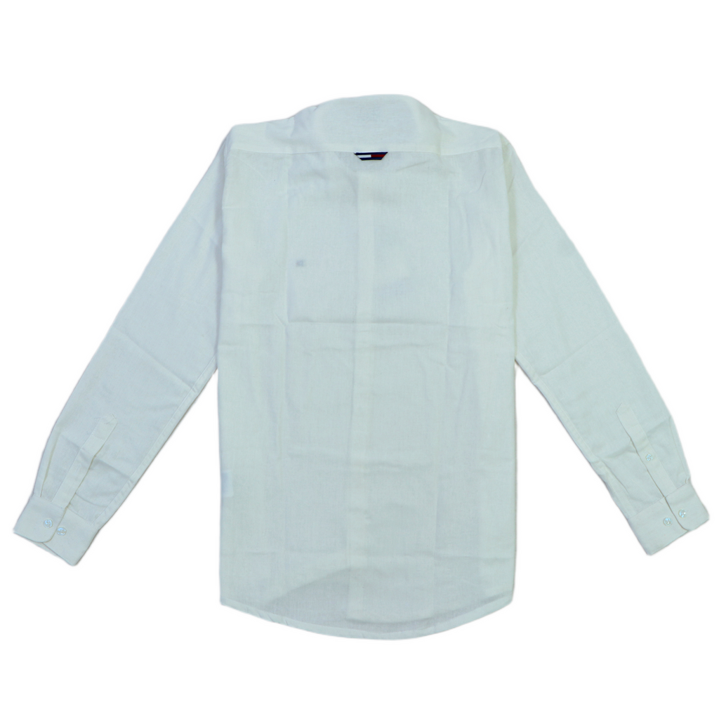 TOMMY JEANS Prismatic Lapis Aurora Relaxed Fit Long Sleeve Linen Shirt