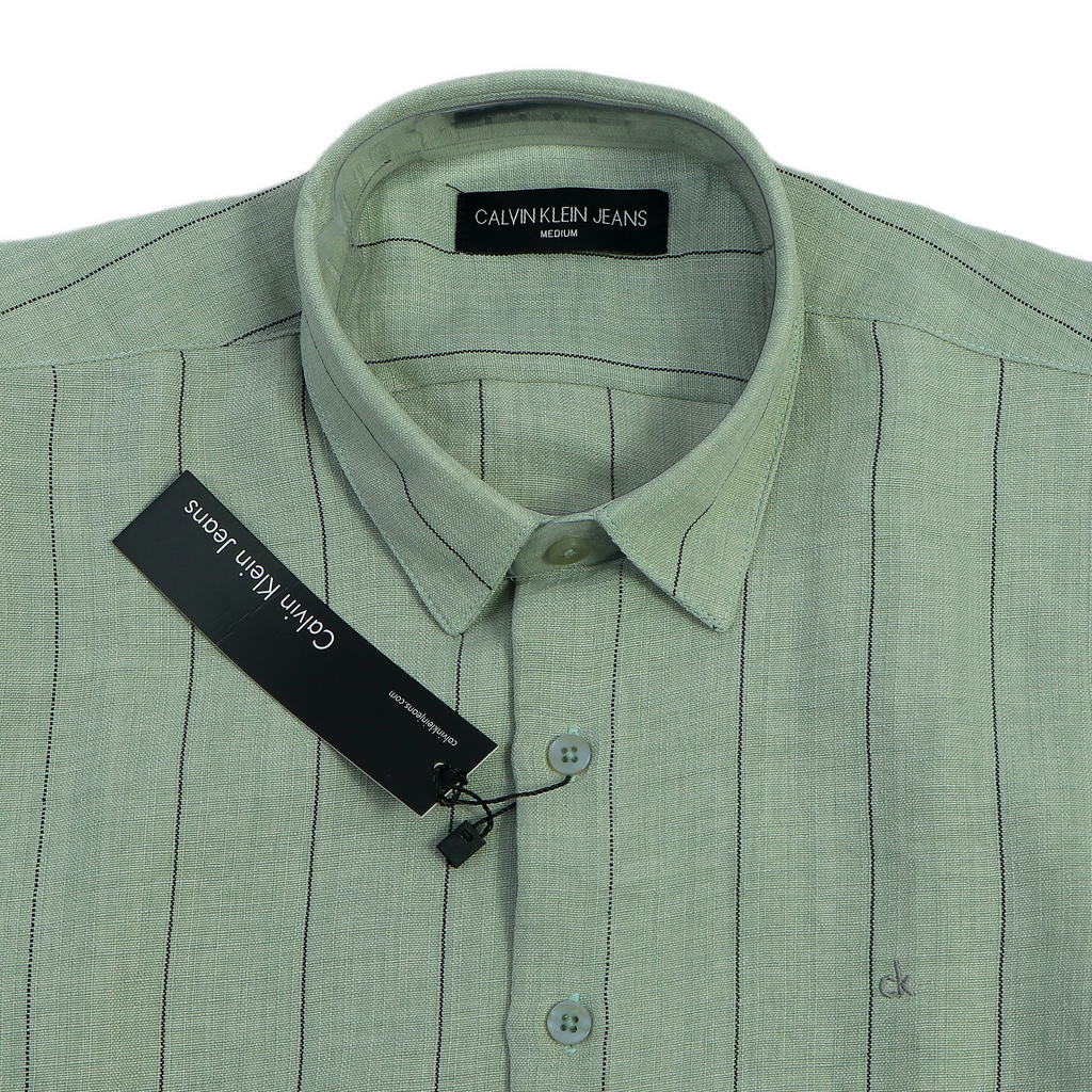 CALVIN KLEIN JEANS Astral Fern Tailored Fit Long Sleeve Button-Up Shirt