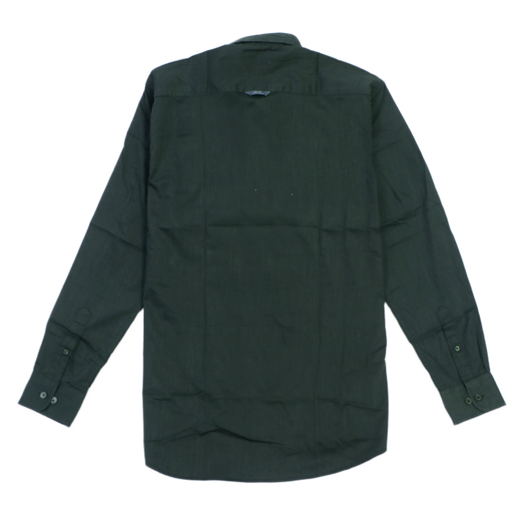 A|X ARMANI EXCHANGE Whimsical Juniper Smoke Tailored Fit Long Sleeve Shirt