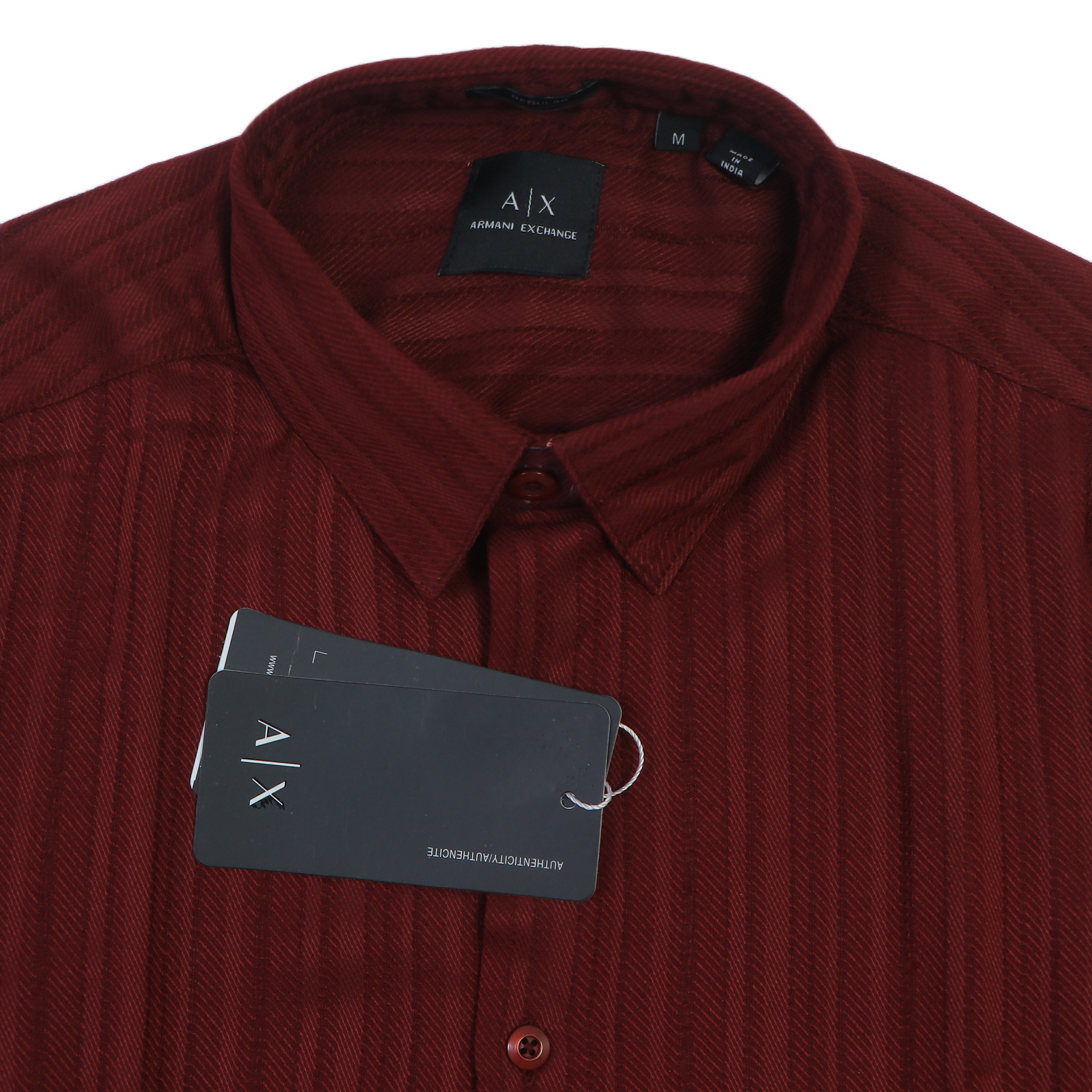 ARMANI EXCHANGE Opulent Lapis Aurora Slim Fit Long Sleeve Shirt