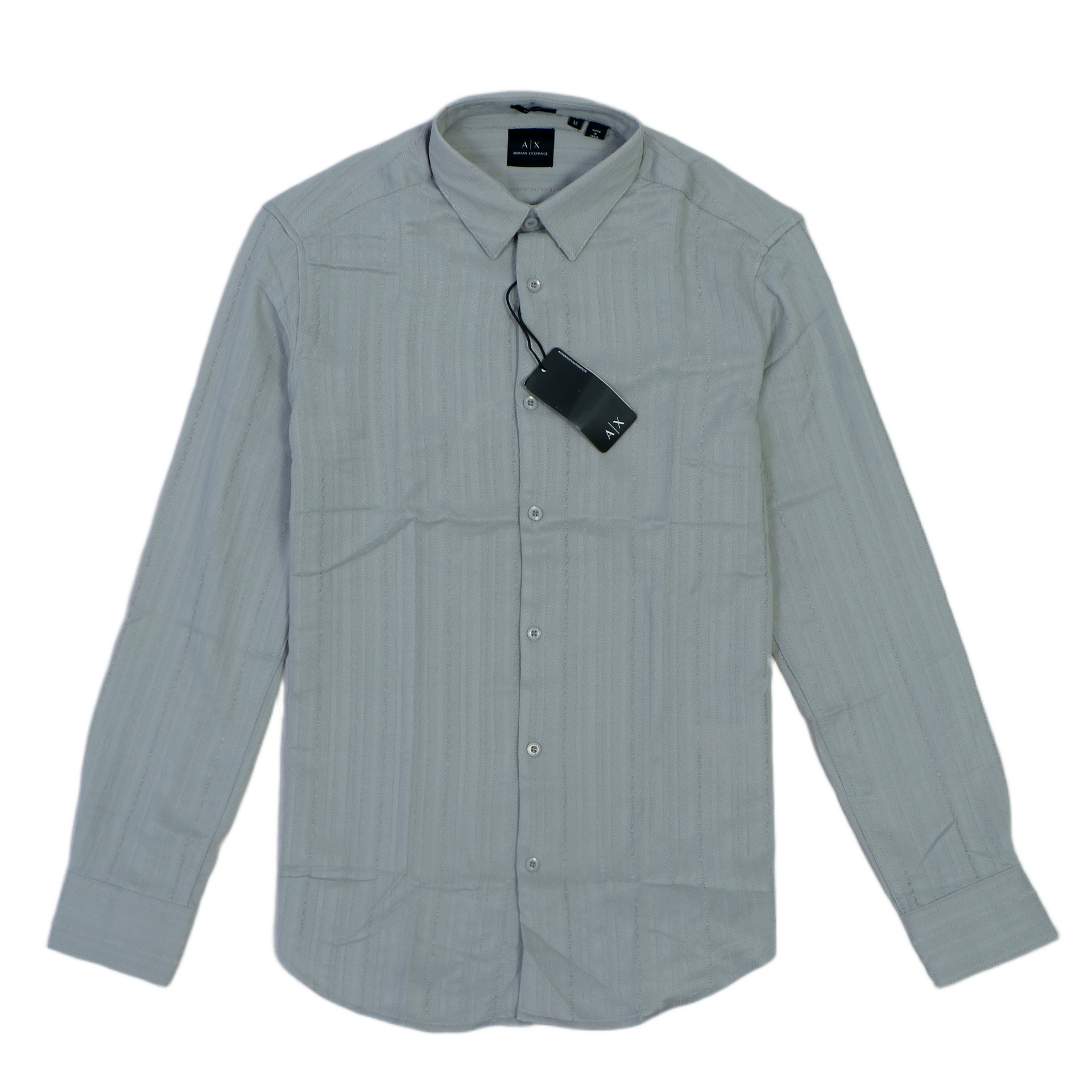 ARMANI EXCHANGE Opulent Ashen Classic Fit Long Sleeve Button-Up Shirt