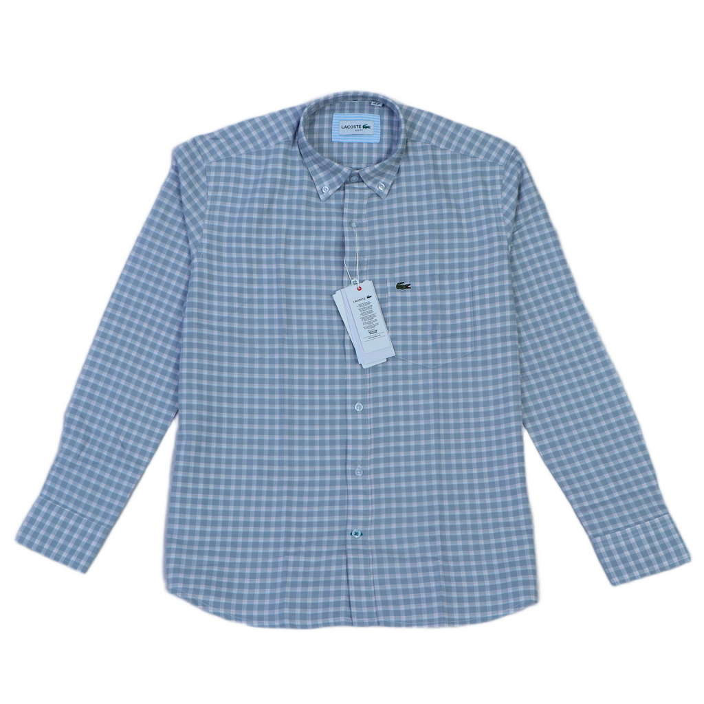 LACOSTE Prismatic Azure Classic Fit Long Sleeve Shirt