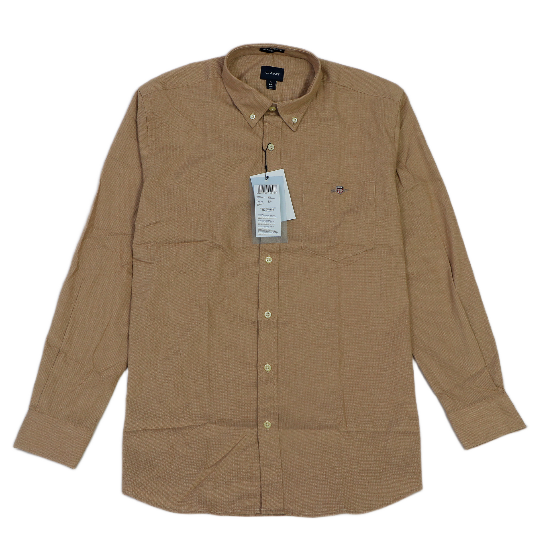 GANT Prismatic Amber Drift Classic Fit Long Sleeve Shirt