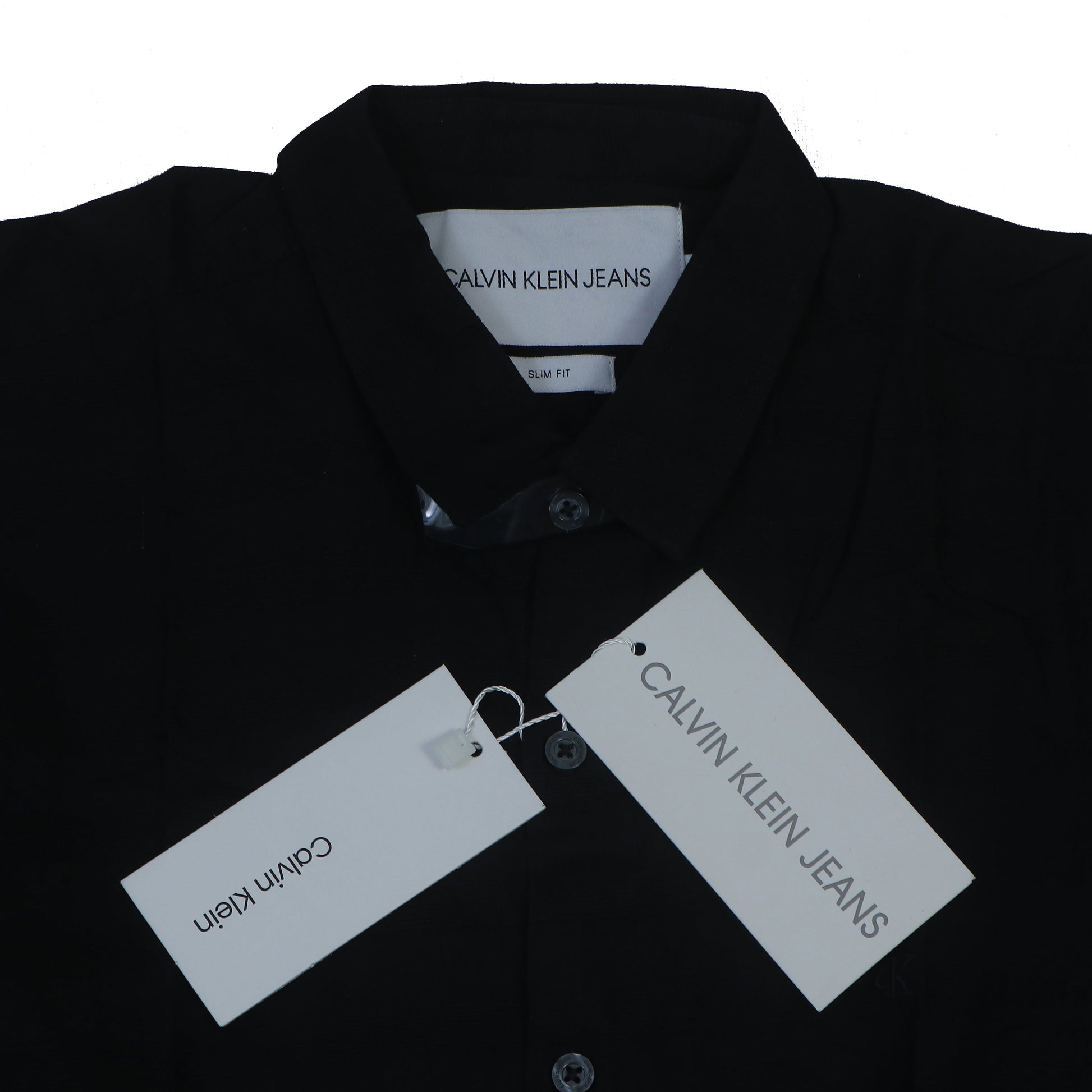 CALVIN KLEIN JEANS Onyx Luxe Slim Fit Long Sleeve Button-Up Shirt