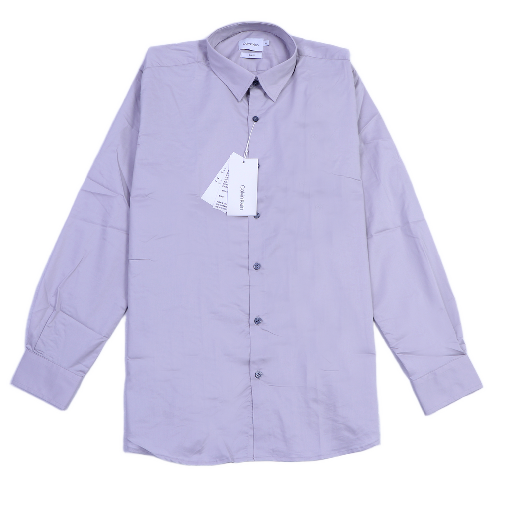 CALVIN KLEIN Serene Lilac Tailored Fit Long Sleeve Shirt