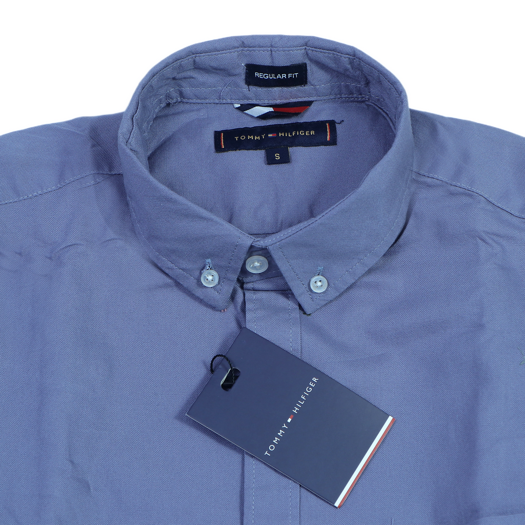 TOMMY HILFIGER Enchanted Azure Tailored Fit Long Sleeve Button-Up Shirt