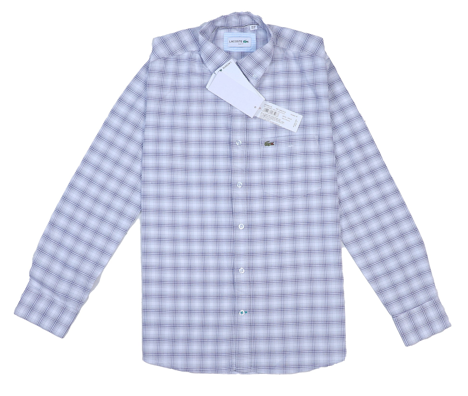 Lacoste Classic Fit Plaid Button-Up Shirt
