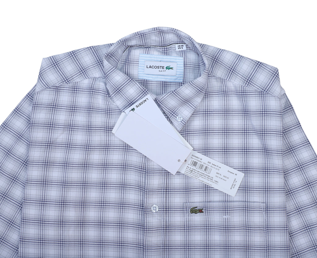 Lacoste Classic Fit Plaid Button-Up Shirt