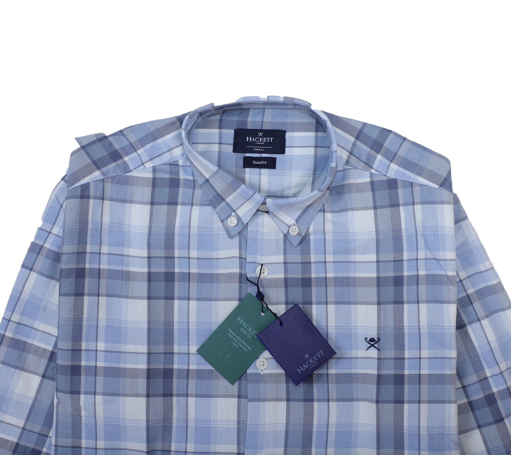 Hackett Classic Fit Blue Check Shirt