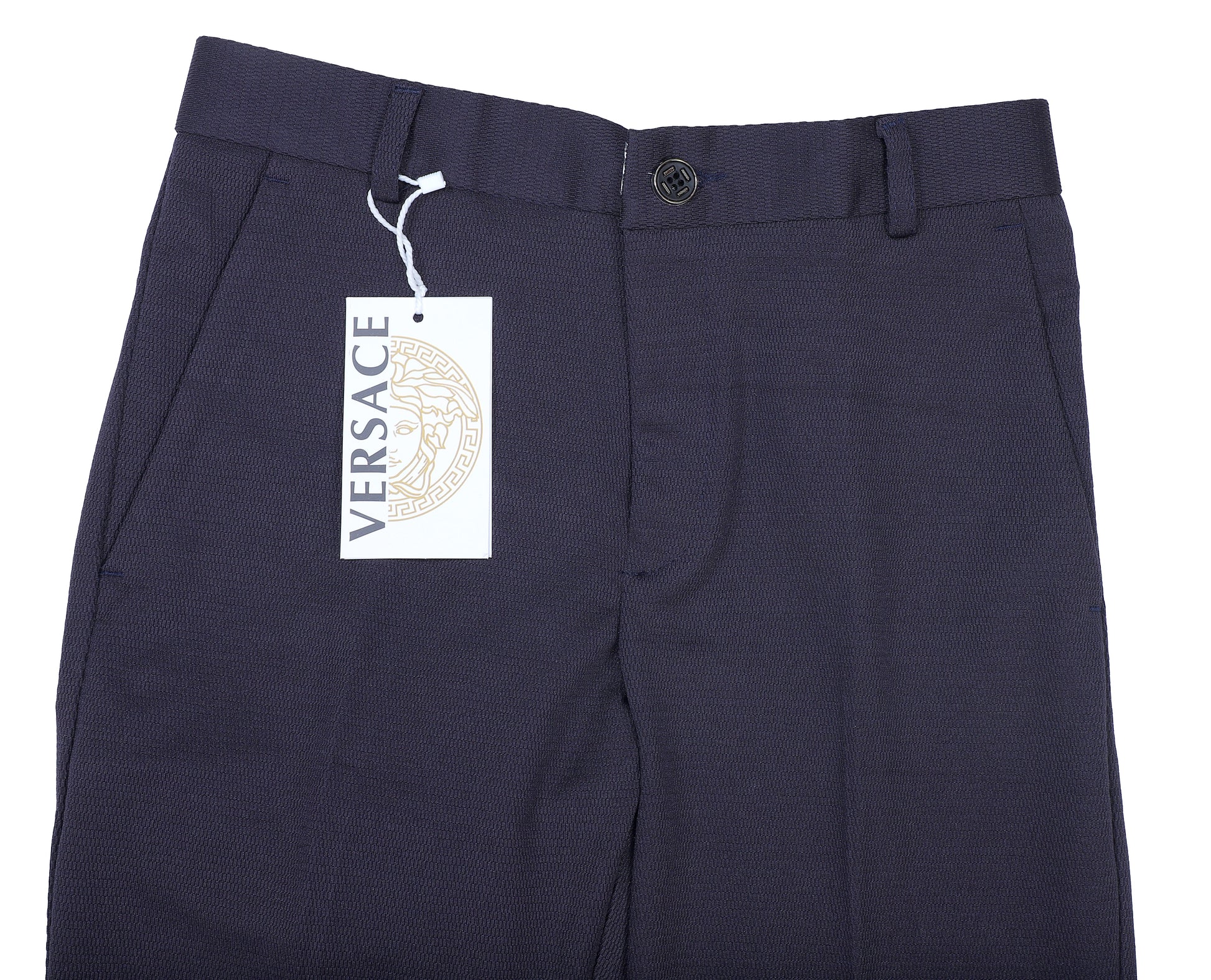 VERSACE Tailored Navy Dress Pants