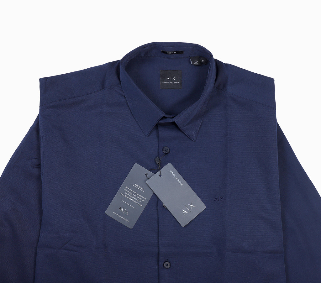 A|X Classic Fit Long Sleeve Shirt in Navy