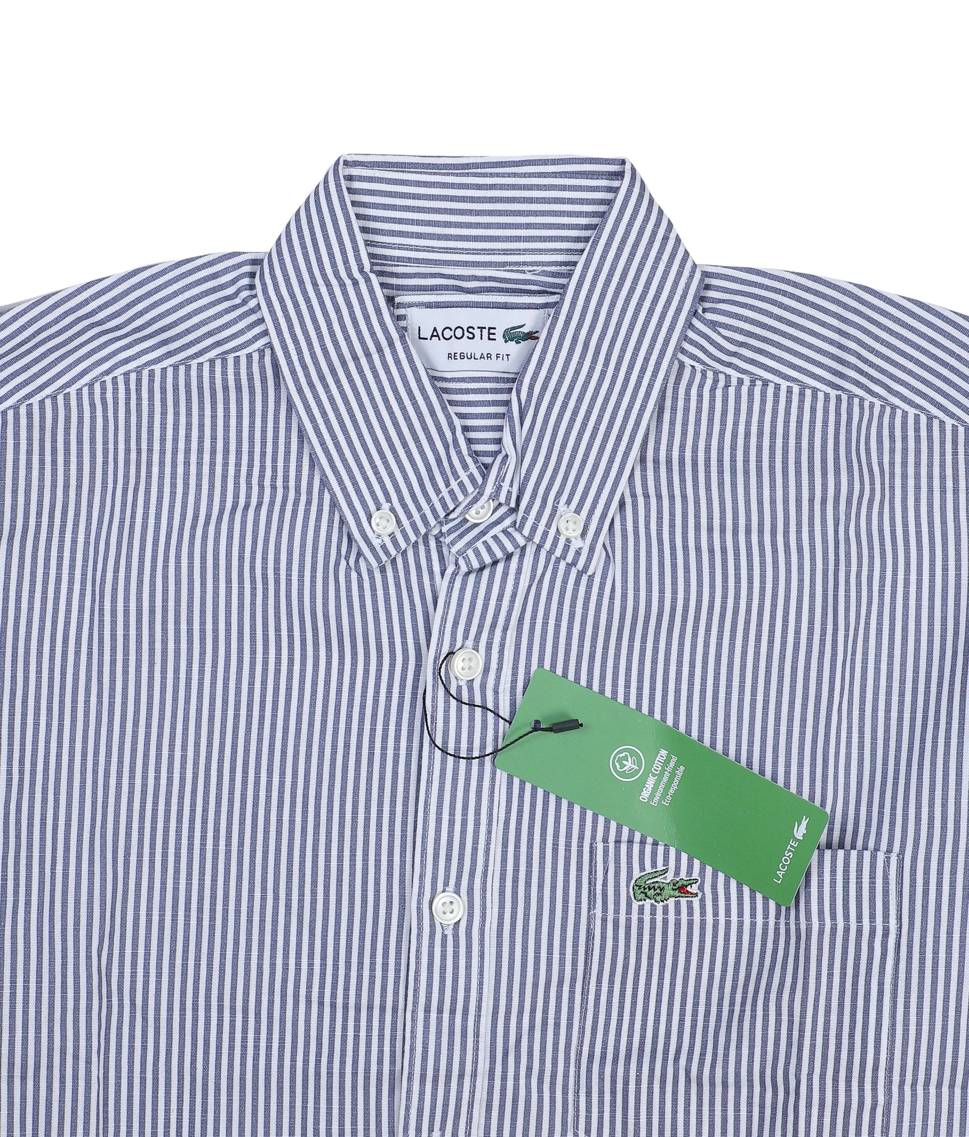 LACOSTE Striped Regular Fit Button-Up Shirt