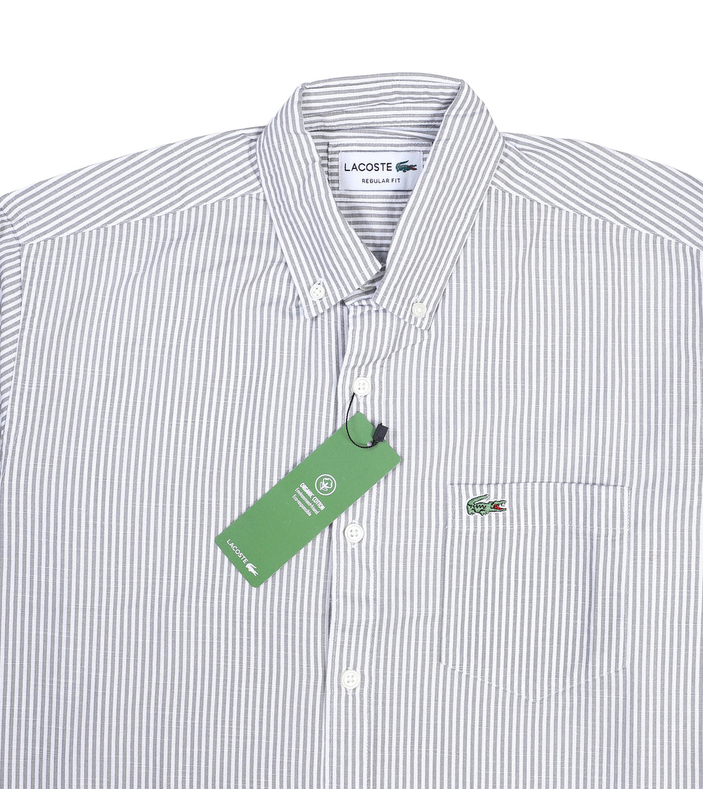 Lacoste Classic Striped Button-Up Shirt