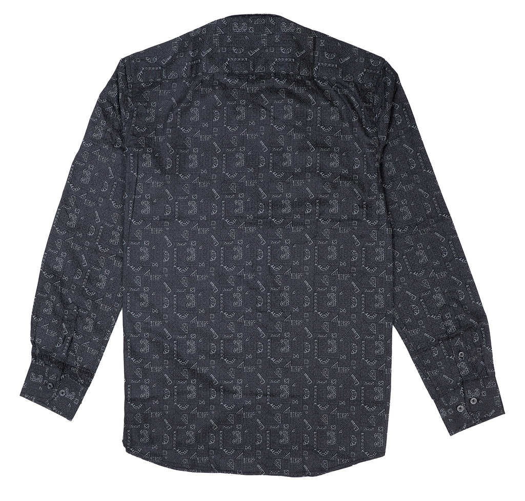 CALVIN KLEIN Midnight Ember Tailored Fit Long Sleeve Graphic Shirt